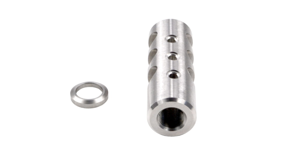 Kexuan Muzzle Brake Recoil Compensator for AR-10 .LR 308, 5/8inx24 thread,, Stainless Steel, MZ-01-02-SS
