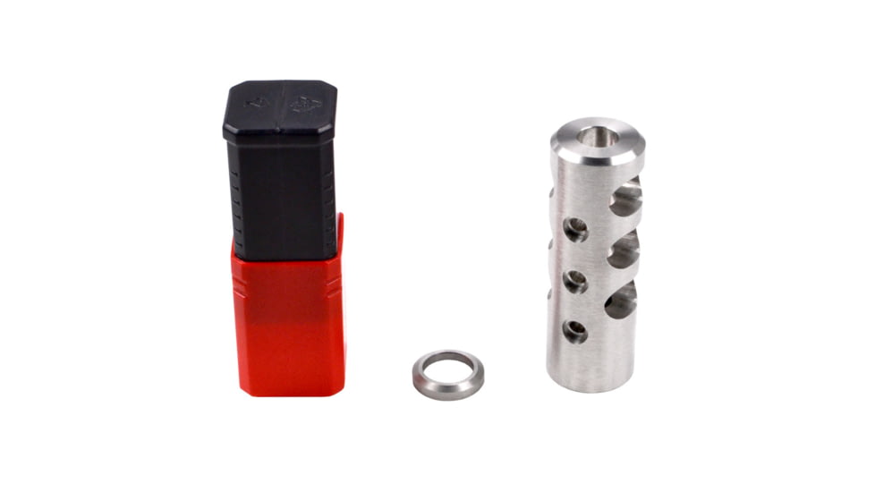 Kexuan Muzzle Brake Recoil Compensator for AR-10 .LR 308, 5/8inx24 thread,, Stainless Steel, MZ-01-02-SS
