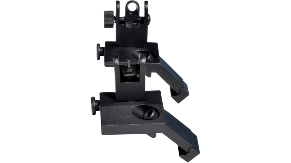 Kexuan Rapid Transition 45 degree Offset Flip-Up Sights, Aluminum Front &amp; Rear Set, Black, MAFRS04