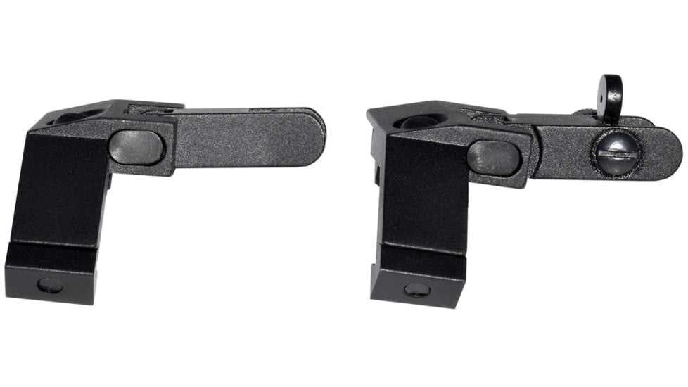 Kexuan Rapid Transition 45 degree Offset Flip-Up Sights, Aluminum Front &amp; Rear Set, Black, MAFRS04