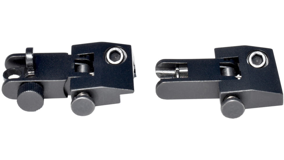 Kexuan Rapid Transition 45 degree Offset Flip-Up Sights, Aluminum Front &amp; Rear Set, Black, MAFRS04