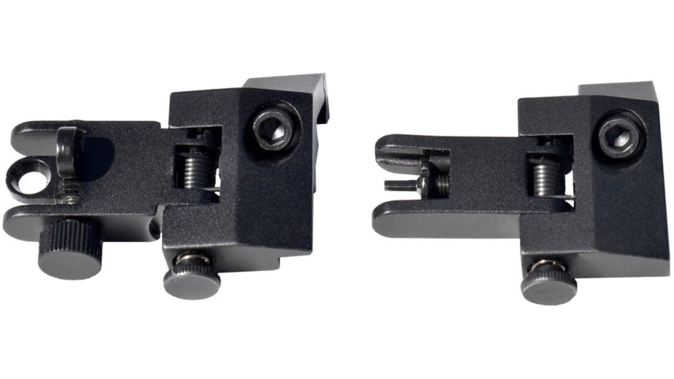 Kexuan Rapid Transition 45 degree Offset Flip-Up Sights, Aluminum Front &amp; Rear Set, Black, MAFRS04