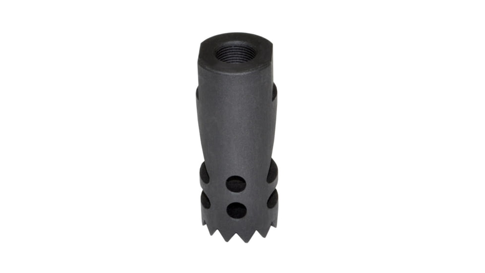 Kexuan Steel Competition Grade Muzzle Brake Recoil Compensator for AR-10 LR 308, 5/8inx24 thread, Gunmetal Black, MZ-09-02-B