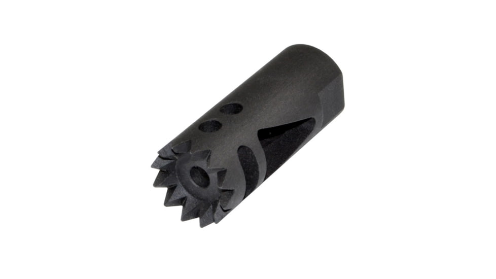 Kexuan Steel Competition Grade Muzzle Brake Recoil Compensator for AR-10 LR 308, 5/8inx24 thread, Gunmetal Black, MZ-09-02-B