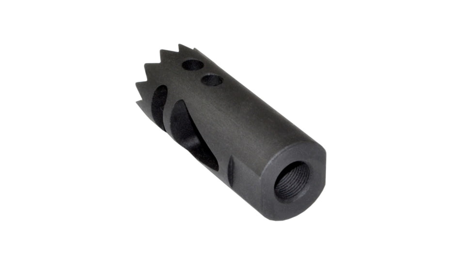 Kexuan Steel Competition Grade Muzzle Brake Recoil Compensator for AR-10 LR 308, 5/8inx24 thread, Gunmetal Black, MZ-09-02-B
