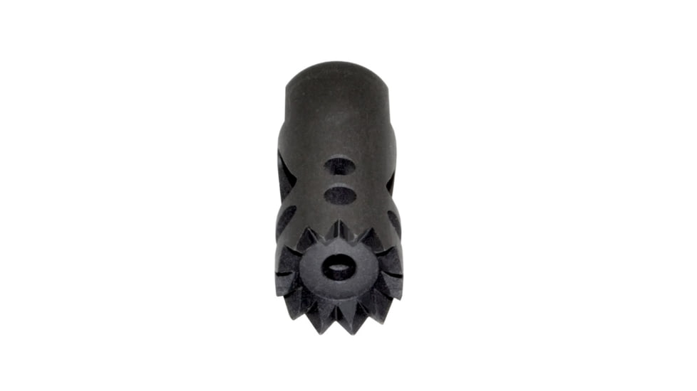 Kexuan Steel Competition Grade Muzzle Brake Recoil Compensator for AR-15 .223, 1/2inx28 thread, Gunmetal Black, MZ-09-01-B