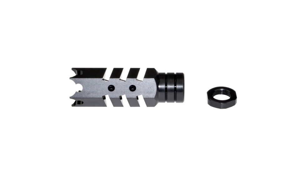 Kexuan Tactical 5/8inx24 Competition Grade Muzzle Brake for AR-15, Steel with Black Phosphate Finish, MZ-05-02-B