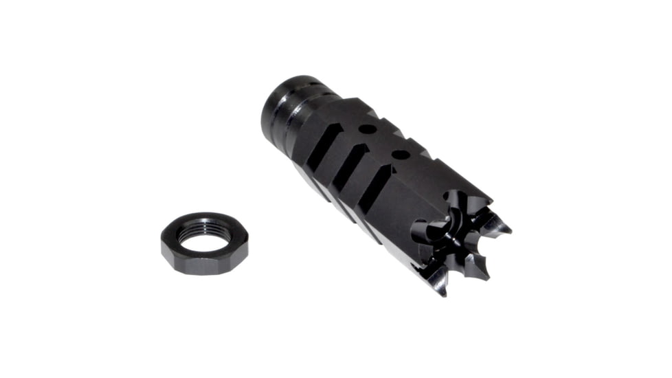 Kexuan Tactical 5/8inx24 Competition Grade Muzzle Brake for AR-15, Steel with Black Phosphate Finish, MZ-05-02-B