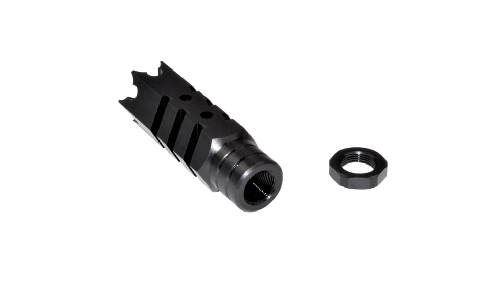 Kexuan Tactical 5/8inx24 Competition Grade Muzzle Brake for AR-15, Steel with Black Phosphate Finish, MZ-05-02-B