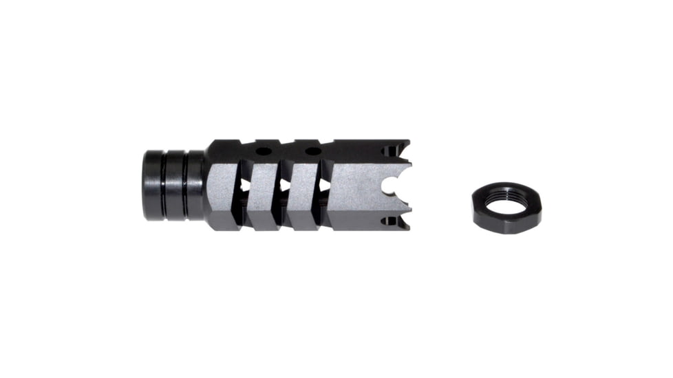 Kexuan Tactical 5/8inx24 Competition Grade Muzzle Brake for AR-15, Steel with Black Phosphate Finish, MZ-05-02-B
