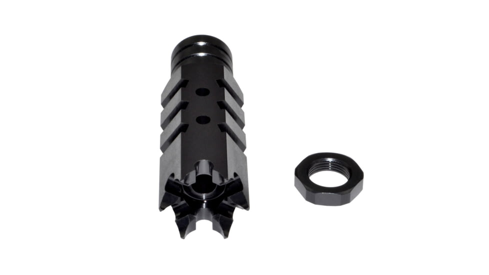 Kexuan Tactical 5/8inx24 Competition Grade Muzzle Brake for AR-15, Steel with Black Phosphate Finish, MZ-05-02-B