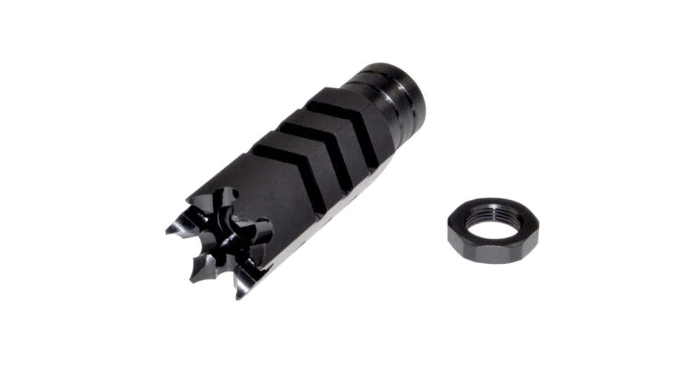 Kexuan Tactical 5/8inx24 Competition Grade Muzzle Brake for AR-15, Steel with Black Phosphate Finish, MZ-05-02-B