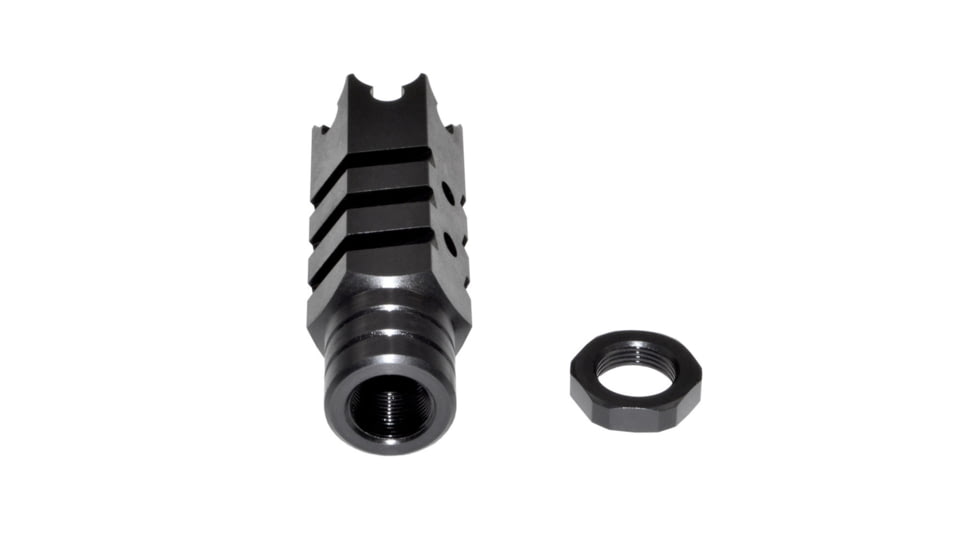 Kexuan Tactical 5/8inx24 Competition Grade Muzzle Brake for AR-15, Steel with Black Phosphate Finish, MZ-05-02-B