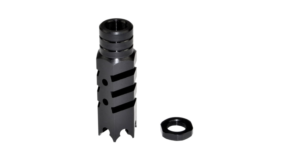 Kexuan Tactical 5/8inx24 Competition Grade Muzzle Brake for AR-15, Steel with Black Phosphate Finish, MZ-05-02-B