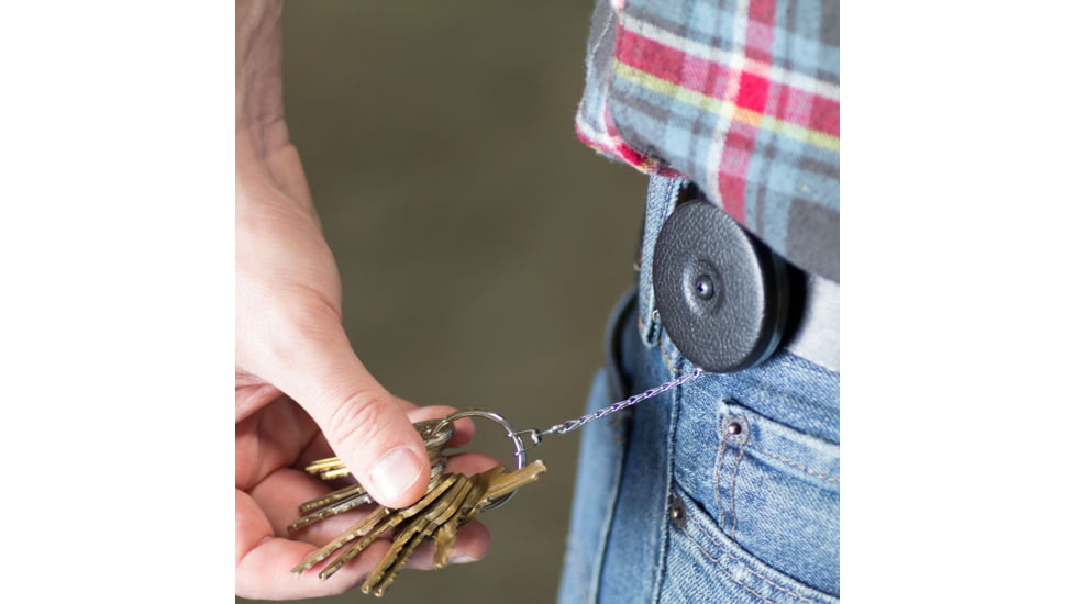 Key-Bak 36in Kevlar Keyholder, Vinyl Front, PAC, Black, 0484-723