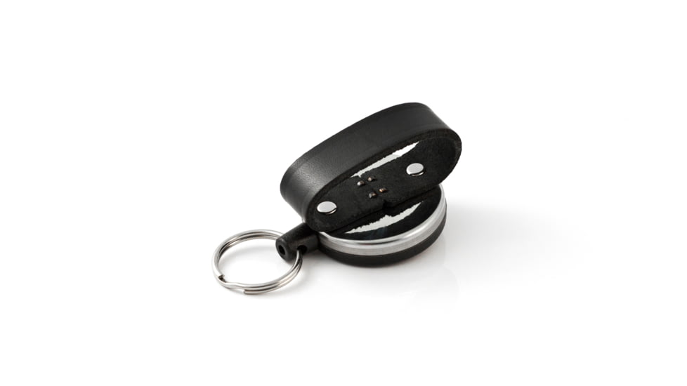Key-Bak 481B-LK Retractable Reel w/ 48in Kevlar Cord, 2.25in Leather Belt Loop,8oz Retraction, Split Ring 0481-819