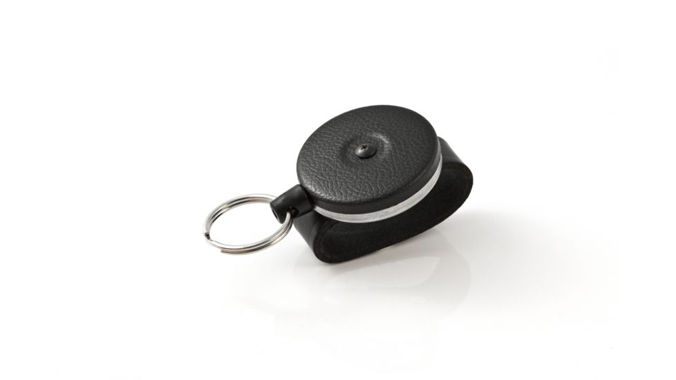 Key-Bak 481B-LK Retractable Reel w/ 48in Kevlar Cord, 2.25in Leather Belt Loop,8oz Retraction, Split Ring 0481-819