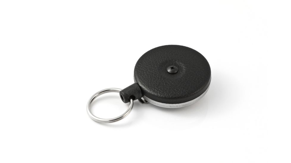 Key-Bak 483B-HDK Retractable Reel w/ 48in Kevlar Cord, Black Front, 1.75in Steel Belt Loop, 8oz Retraction, Split Ring 0483-823