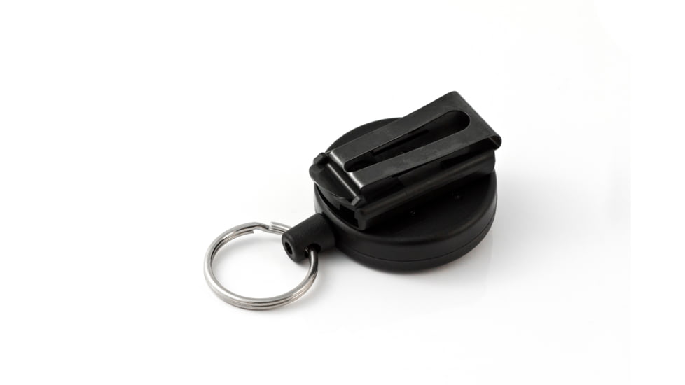 Key-Bak 484B-HDK Retractable Reel w/ 48in Kevlar Cord, Black Front, Removable Swivel Belt Clip, 8oz Retraction, Split Ring 0484-823