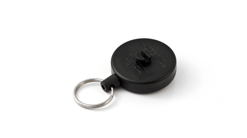Key-Bak 484B-HDK Retractable Reel w/ 48in Kevlar Cord, Black Front, Removable Swivel Belt Clip, 8oz Retraction, Split Ring 0484-823