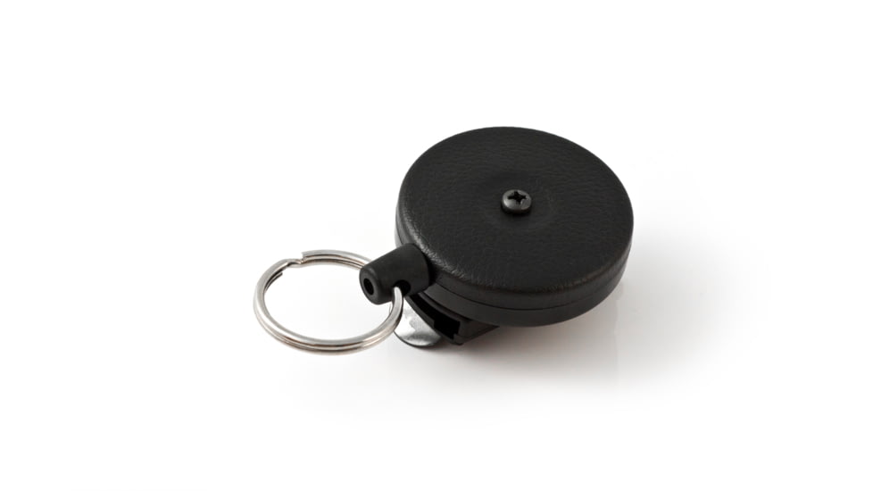 Key-Bak 484B-HDK Retractable Reel w/ 48in Kevlar Cord, Black Front, Removable Swivel Belt Clip, 8oz Retraction, Split Ring 0484-823