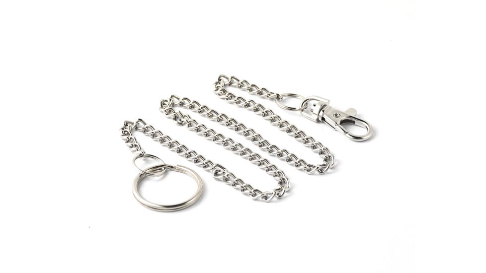 Key-Bak 7402 Pocket Chain Bolt Snap Key Accessory w/ 1.125in Split Ring, 19in Chain, Chrome 0307-402