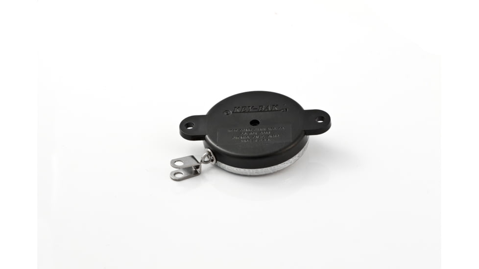 Key-Bak 7LS Industrial Retractable Reel w/ 24in Stainless Steel Chain, Polycarbonate Bracket Mount Back, Chrome Front, Large Swivel 0007-013