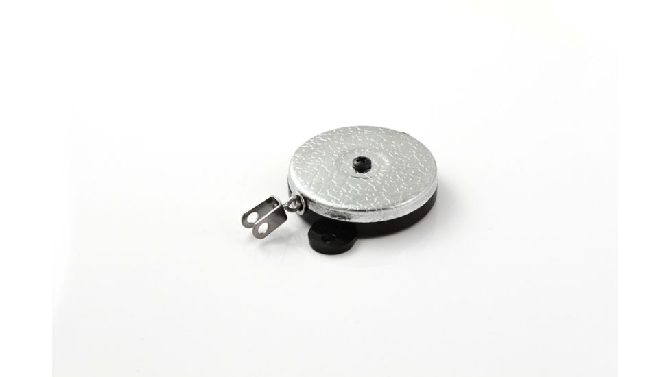 Key-Bak 7LS Industrial Retractable Reel w/ 24in Stainless Steel Chain, Polycarbonate Bracket Mount Back, Chrome Front, Large Swivel 0007-013