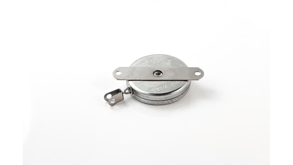 Key-Bak 7LS Industrial Retractable Reel w/ 24in Stainless Steel Chain, Steel Bracket Mount Back, Chrome Front, Large Swivel 0007-012