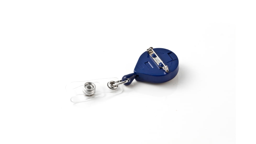 Key-Bak Mini-Bak ID Retractable Reel w/ 36in Nylon Cord, Safety Pin Back, Vinyl ID Strap, Gray 0035-005