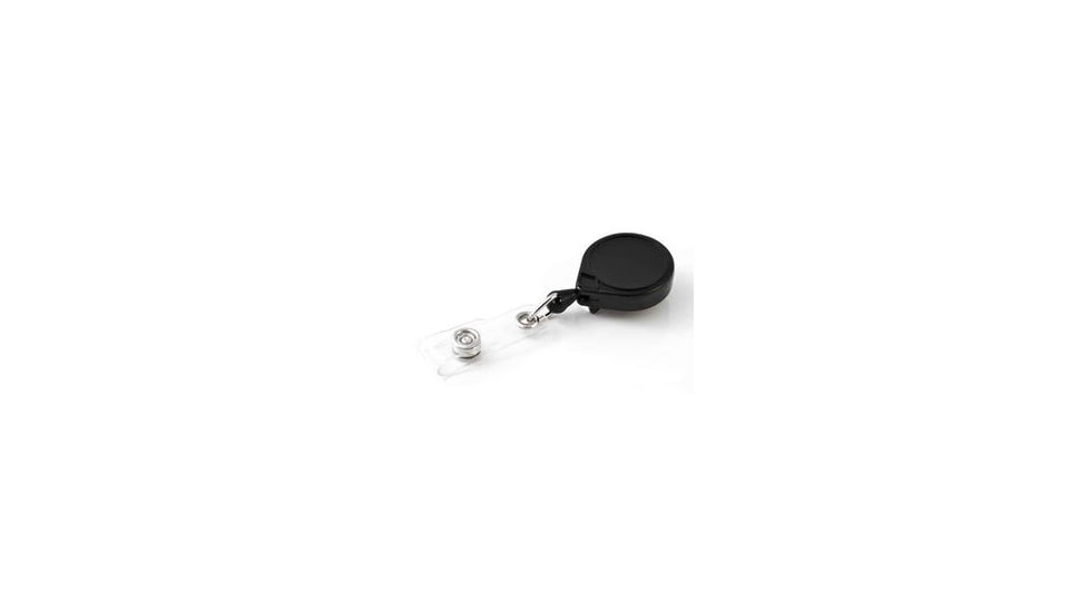 Key-Bak Mini-Bak ID Retractable Reel w/ 36in Nylon Cord, Swivel Bulldog Clip, Vinyl ID Strap, Translucent Purple 0217-015