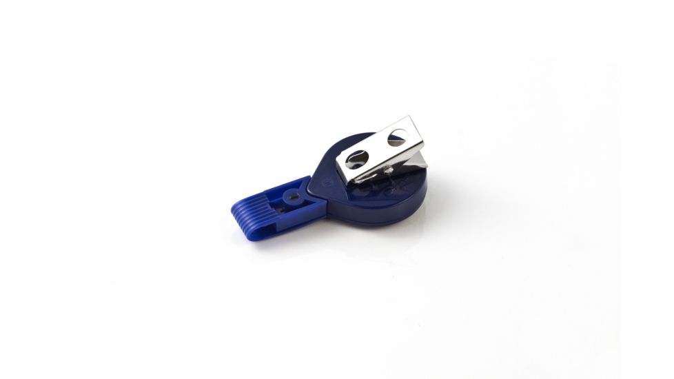 Key-Bak Mini-Bak ID Twist-Free Retractable Reel w/ 36in Nylon Cord, Swivel Bulldog Clip, Twist-Free ID Strap, Blue 0065-010