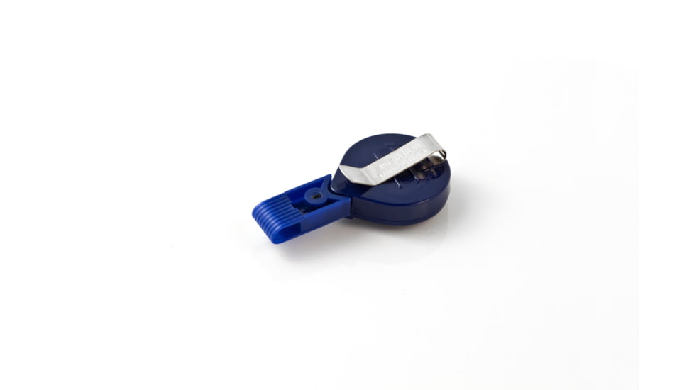 Key-Bak Mini-Bak ID Twist-Free Retractable Reel w/ 36in Nylon Cord, Steel Belt Clip, Twist-Free ID Strap, Blue 0055-015