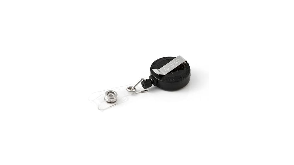 Key-Bak Retract-A-Badge ID 5-Pack Retractable Reel w/ 36in Cord, Belt Clip, Vinyl ID Strap, Black 0200-237