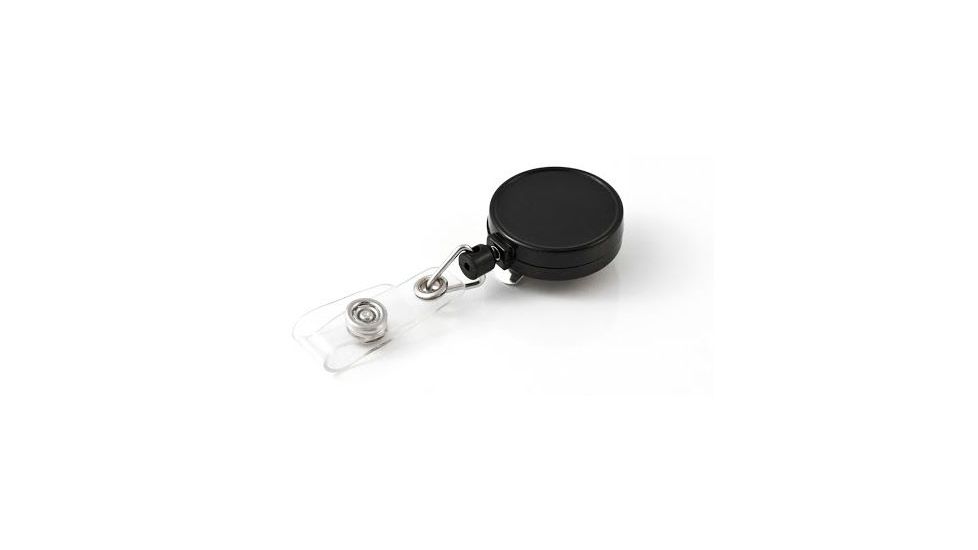 Key-Bak Retract-A-Badge ID 5-Pack Retractable Reel w/ 36in Cord, Belt Clip, Vinyl ID Strap, Black 0200-237