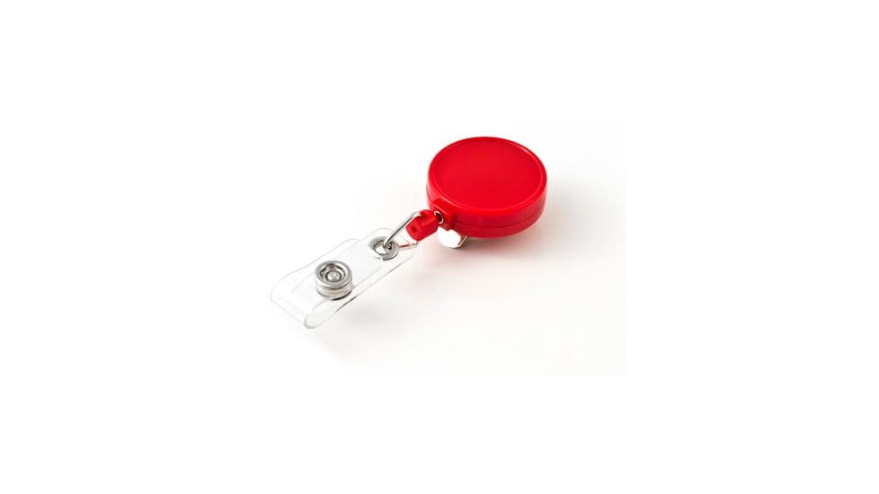 Key-Bak Retract-A-Badge ID 5-Pack Retractable Reel w/ 36in Cord, Belt Clip, Vinyl ID Strap, Red 0200-239