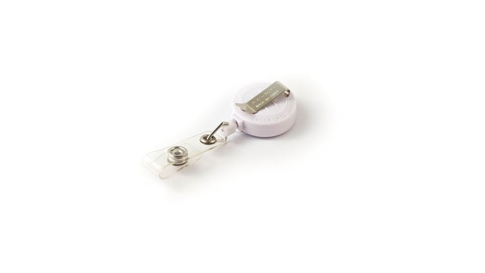 Key-Bak Retract-A-Badge ID 5-Pack Retractable Reel w/ 36in Cord, Belt Clip, Vinyl ID Strap, White 0200-236