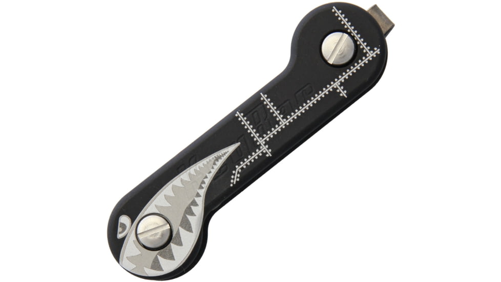 KeyBar Bomber Black Anodized, 3.5 overall, AKB-BLK-BMBR