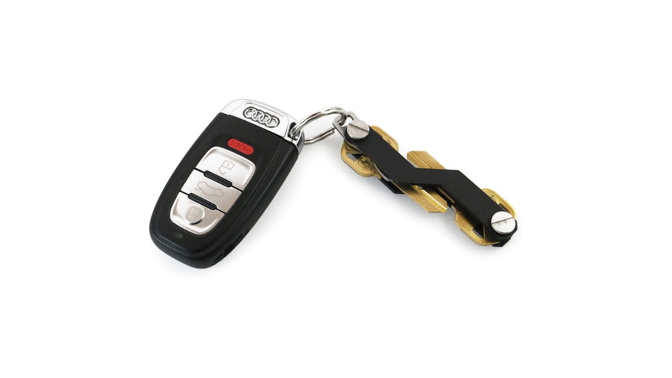 KeyDisk KeyDisk Mini Onyx, 3in Overall, Comes With 10 Rubber Spacers And A Set Of Extenders, Bottle Opener/Key Fob Attachment, SS Screws, Capacity 8 Keys, KYD001