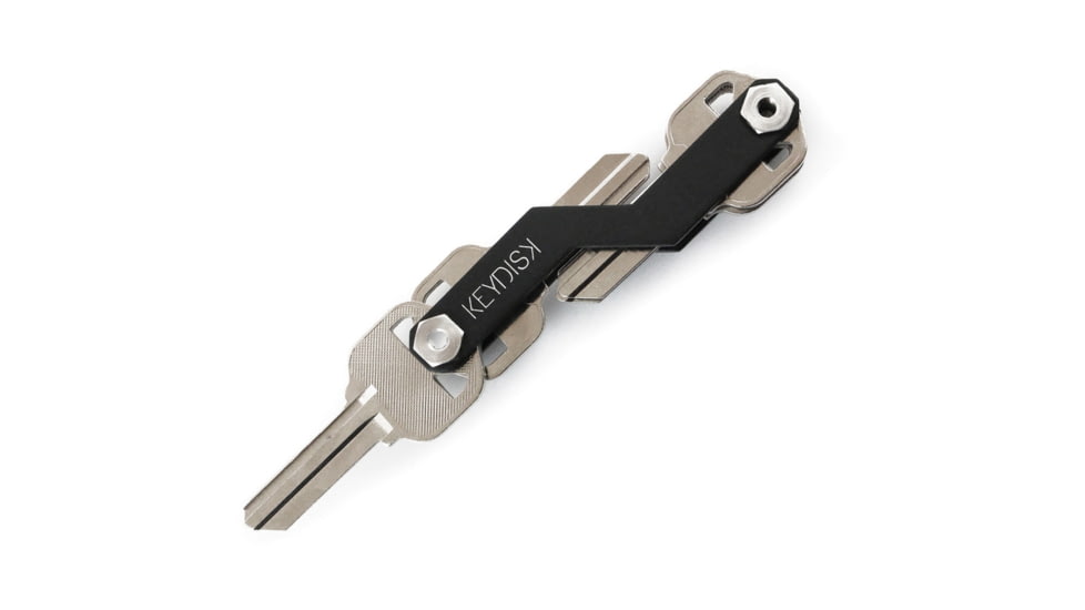 KeyDisk KeyDisk Mini Onyx, 3in Overall, Comes With 10 Rubber Spacers And A Set Of Extenders, Bottle Opener/Key Fob Attachment, SS Screws, Capacity 8 Keys, KYD001