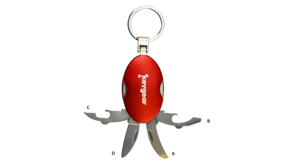 KeyGear 4-in-1 Multi-Tool,Red 50-KEY0066-04