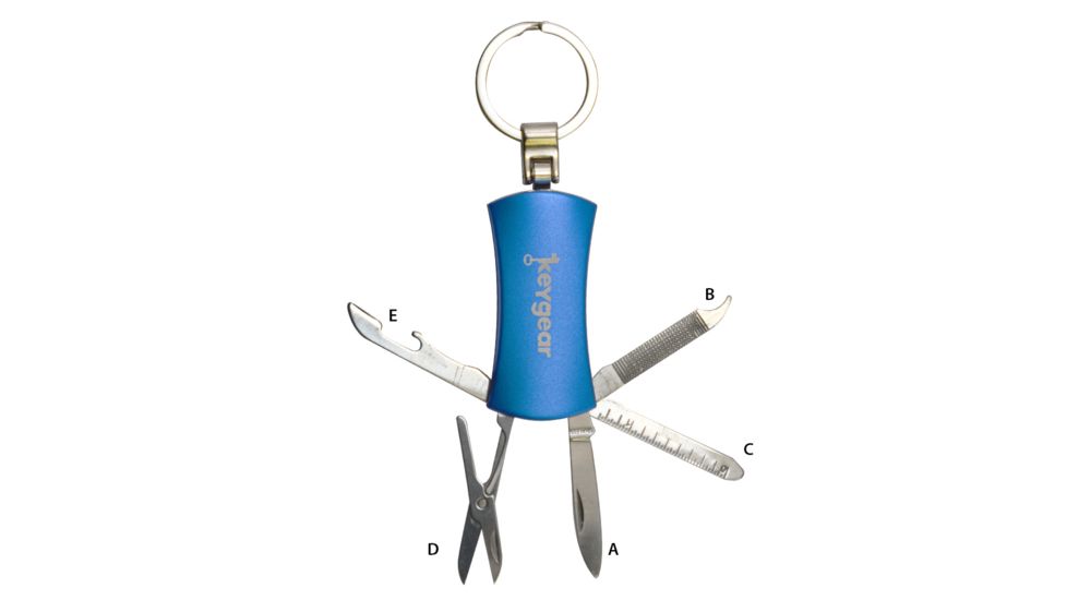 KeyGear 5-in-1 Multi-Tool,Blue 50-KEY0070-00