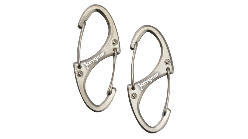KeyGear Dual Carabiner 1.0,2-Pack,Silver 50-KEY0107-02