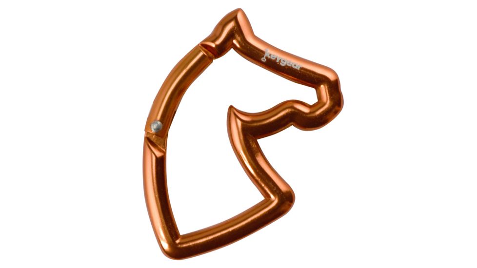 KeyGear Horse Head Carabiner,Orange 50-KEY0106-08