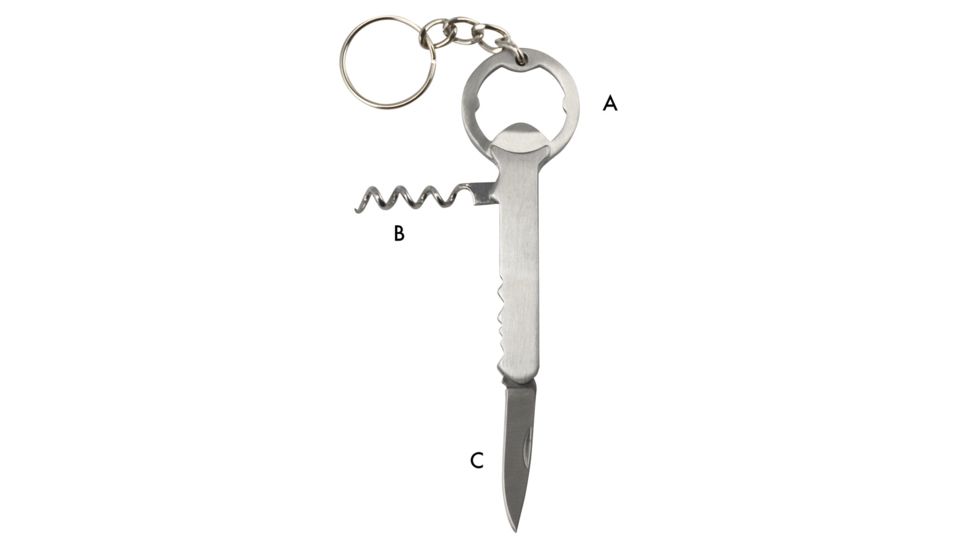 KeyGear Key Shaped Multi-Tool,Silver 50-KEY0044-02