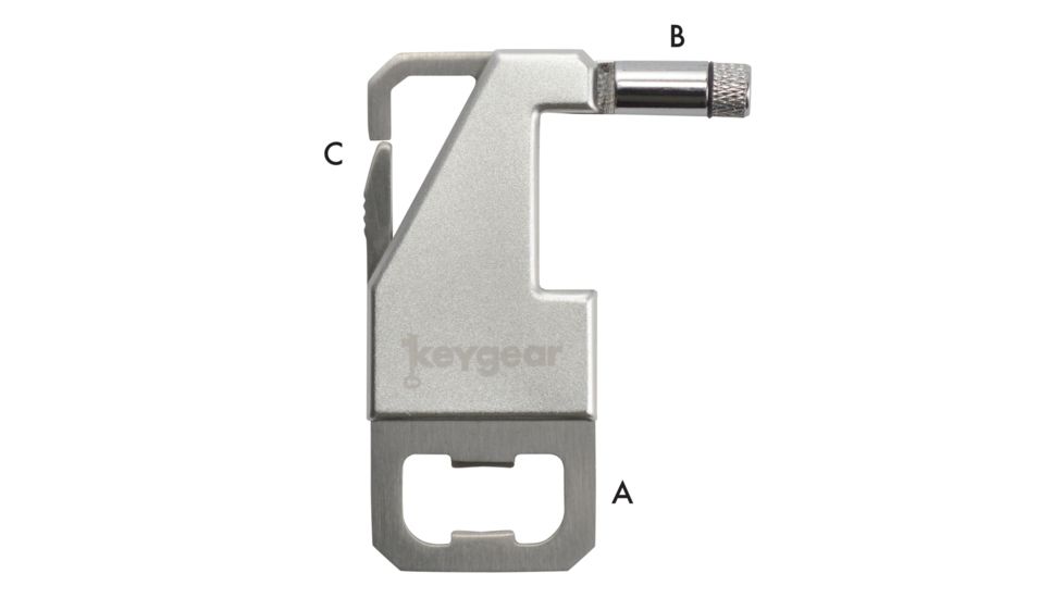 KeyGear LED Multi-Tool 1.0,Silver 50-KEY0067-02