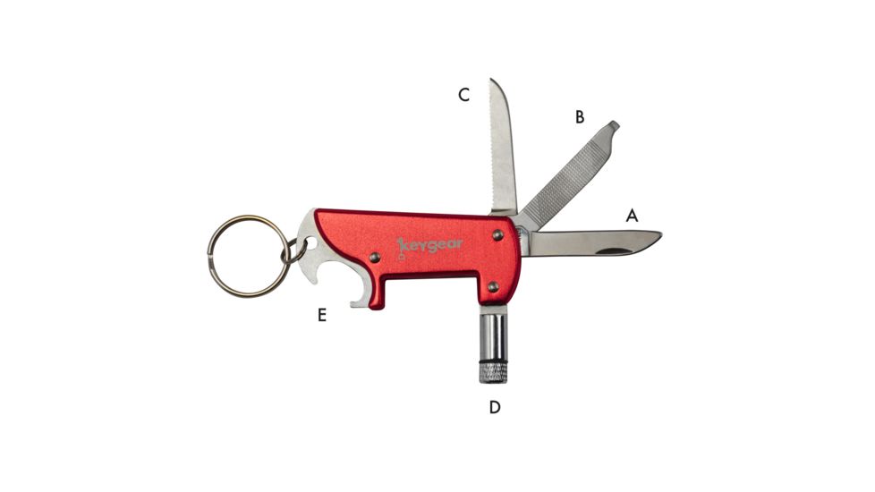 KeyGear LED Multi-Tool 2.0,Red 50-KEY0072-04