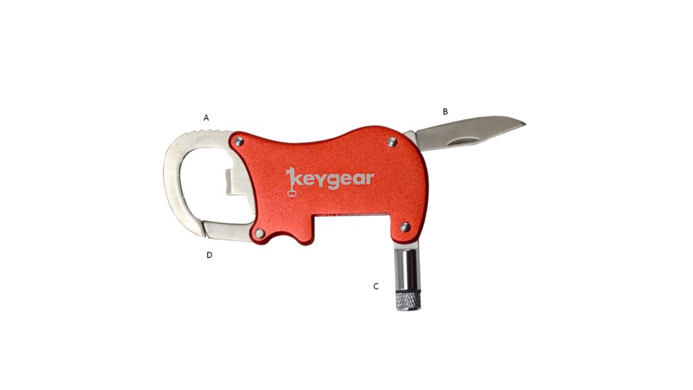 KeyGear LED Multi-Tool 3.0,Red 50-KEY0053-04