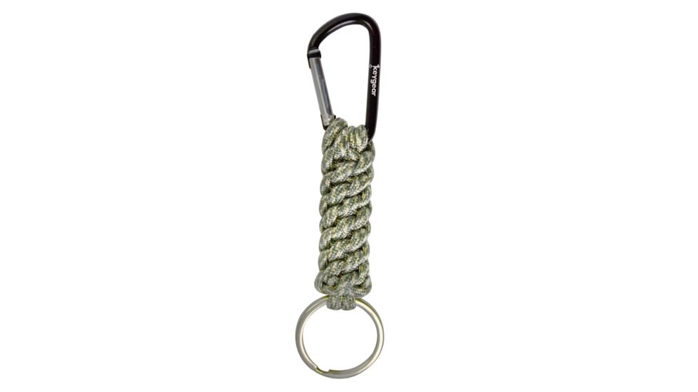 KeyGear Paracord w/Biner,Green Camo 50-KEY0032-34