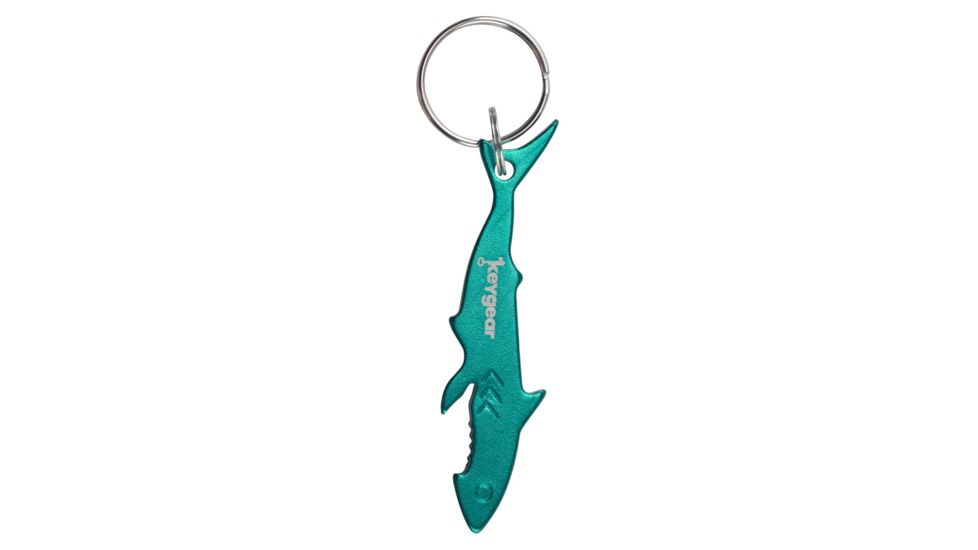 KeyGear Shark Bottle Opener,Aqua 50-KEY0079-00